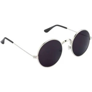 Unisex Black Round Sunglass