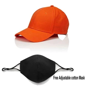 Plain Printed Unisex Cap - Orange (BHC-2263535)