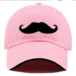 Plain Unisex Moustache Cap - Pink (BHC-2263503)