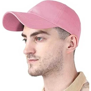 Plain Cotton Baseball Cap - Pink (BHC-2353297)