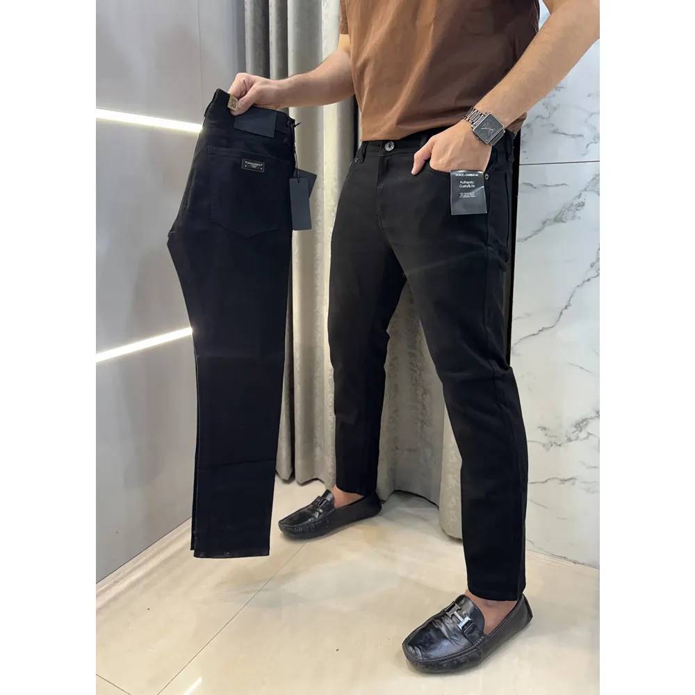 Stylish Dolce & Gabbana Denin Jet Black For Men (BOT40) - Image 2