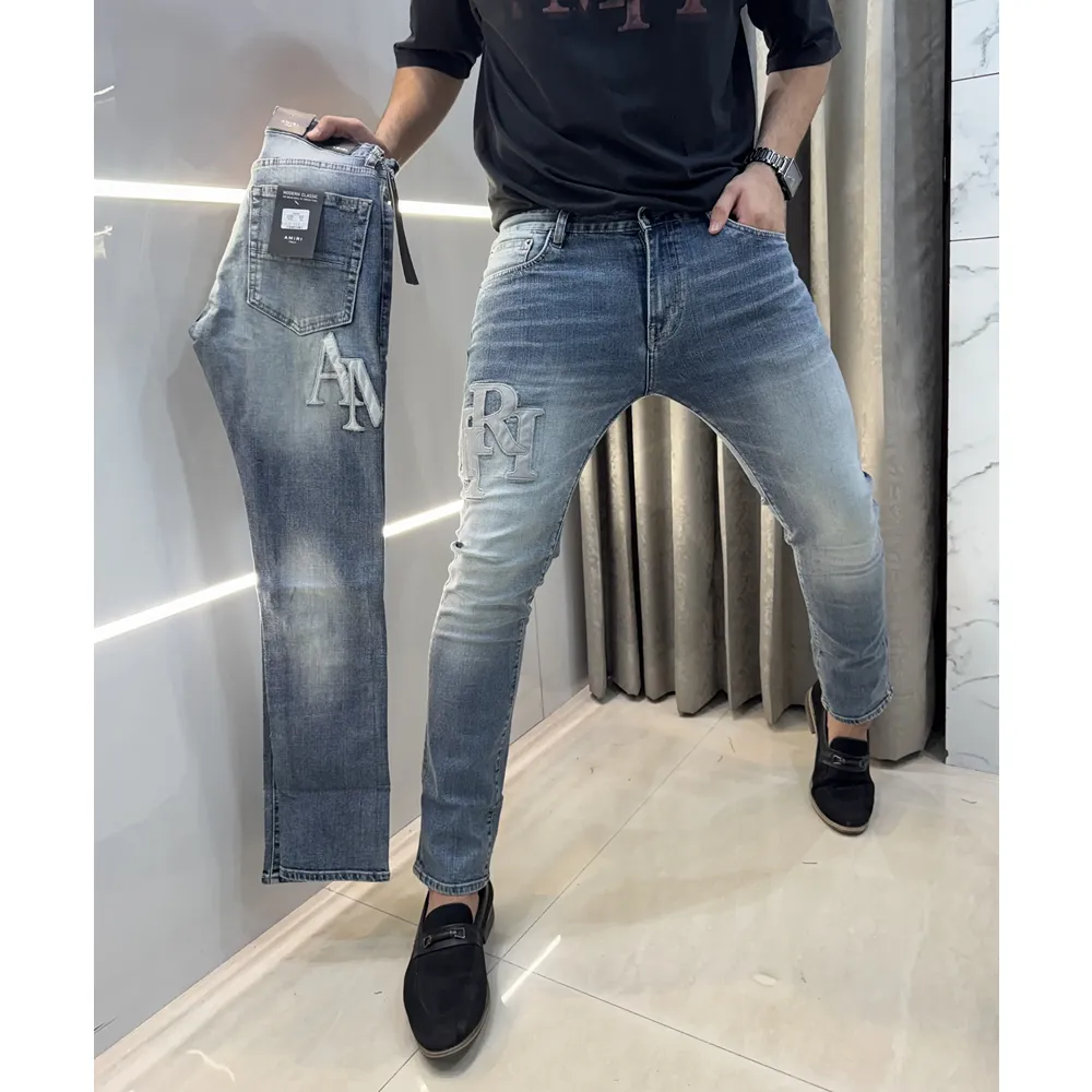 Stylish Amiri Greenish Denin For Men (BOT26) - Image 2