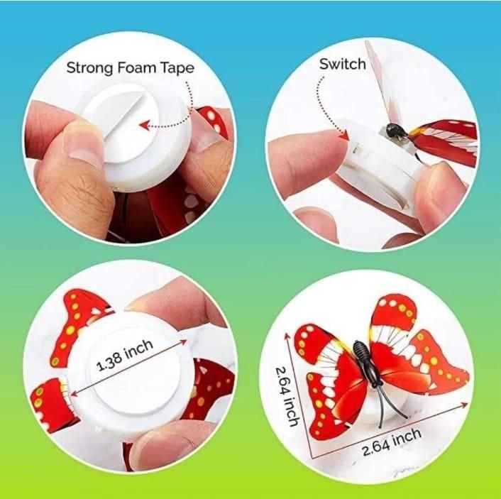 3DButterfly Led Light for Home Decoration (Pack of 3) - Image 2