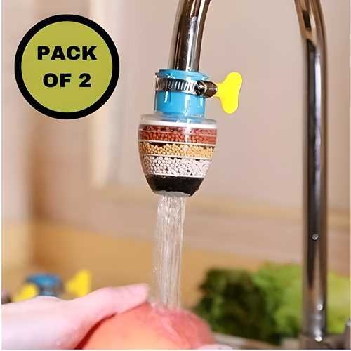 Home Kitchen Faucet Tap Water Clean Purifier Filter(Pack of 2) - Image 2