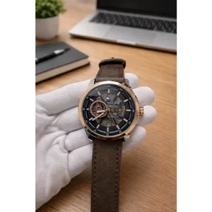 Luxury Tommy Hilfiger Automatic Watch Leather Belt For Men (SW97)