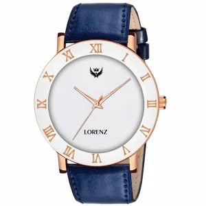 Lorenz Blue Leather Strap Watch for Men