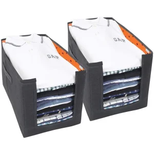 Cloth Organizer Non Woven Foldable Cloth Organizer (Pack of 2)