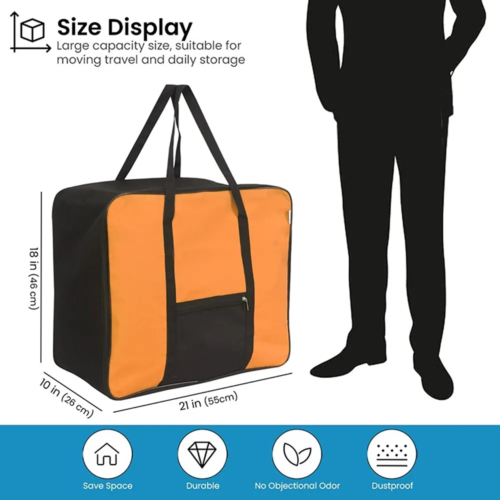 Oxford Fabric Big Underbed Moisture Proof Storage Bag with Zippered Closure - Image 3