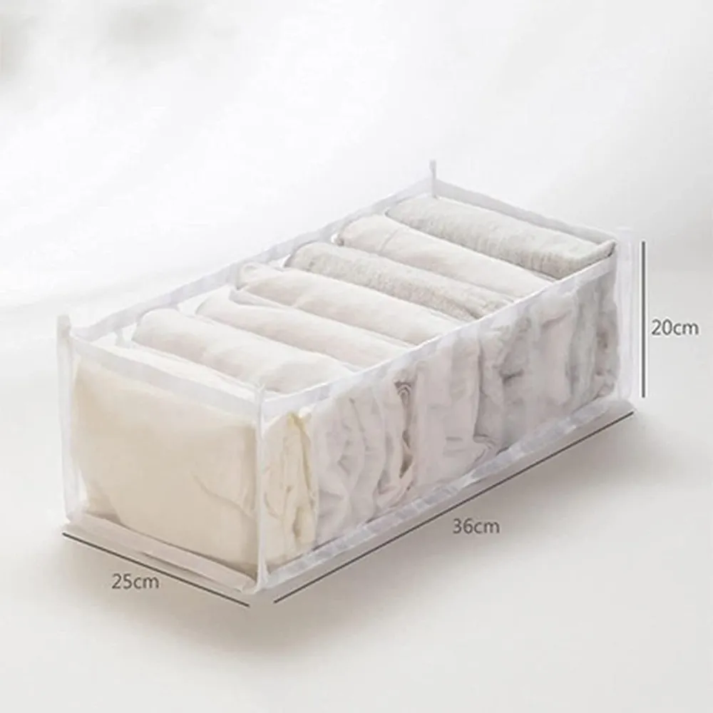 Clothes Organizer- 7 Grids Washable & Foldable Wardrobe Clothes Organizer (Copy) - Image 2