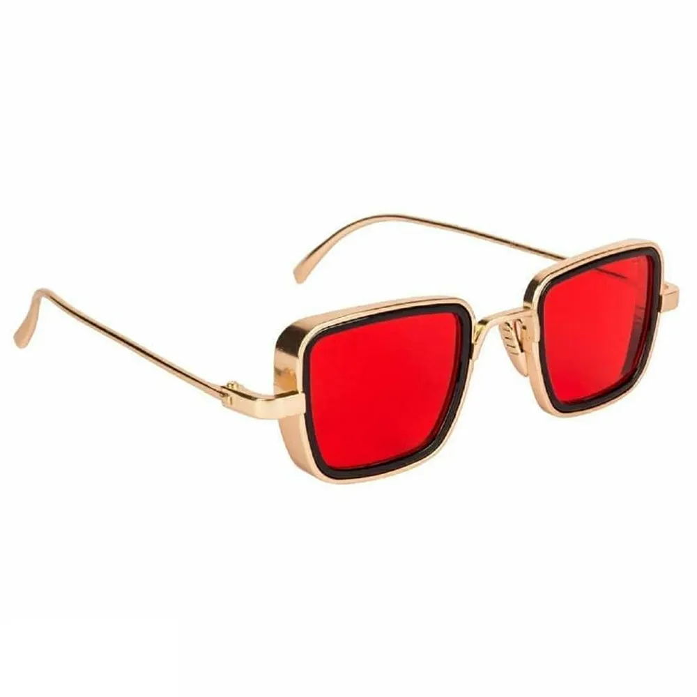 Glamorous Red Metal Square Sunglass For Men And Boys