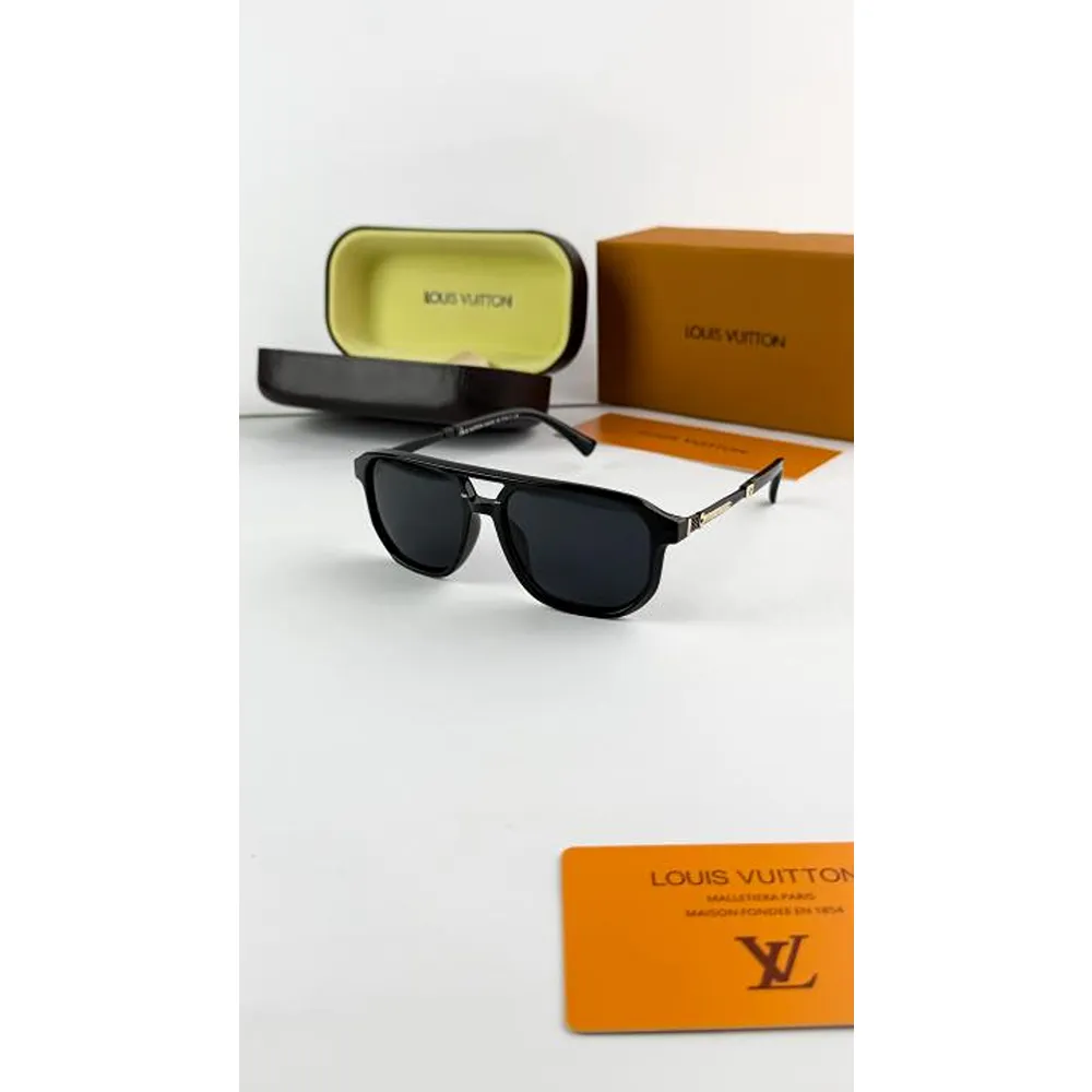 Luxury Louis Vuitton Sunglasses Gold Black (SUP15)