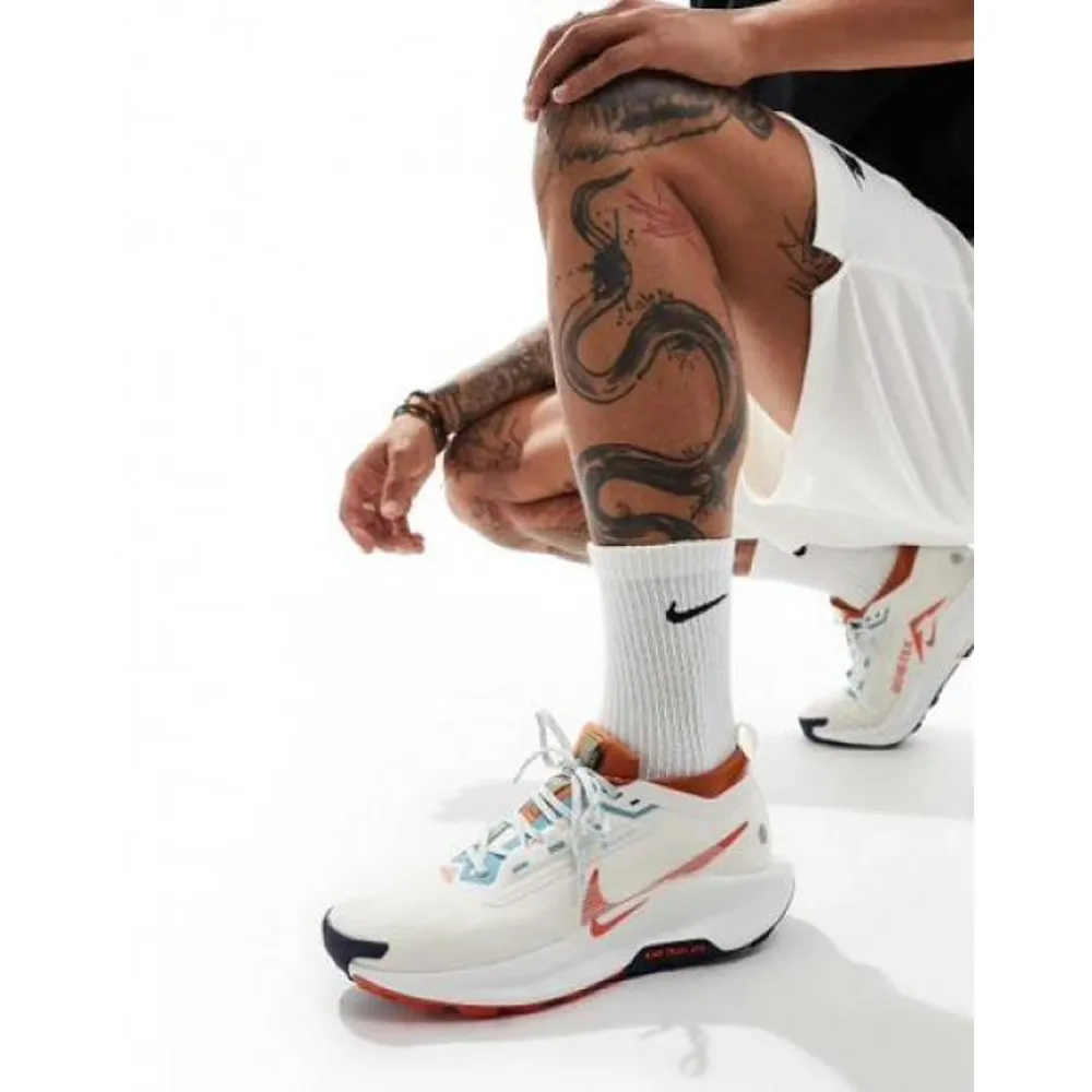 Comfortable Nike Pegasus Shoes Trail 5 Goretex White Red For Men (SW424) - Image 3