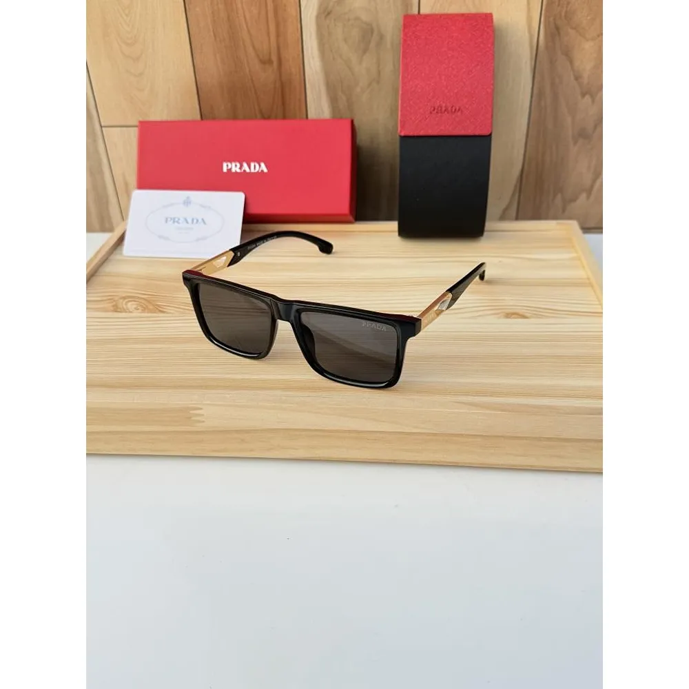 Stylish Prada Sunglasses Black Gold (SUP163)