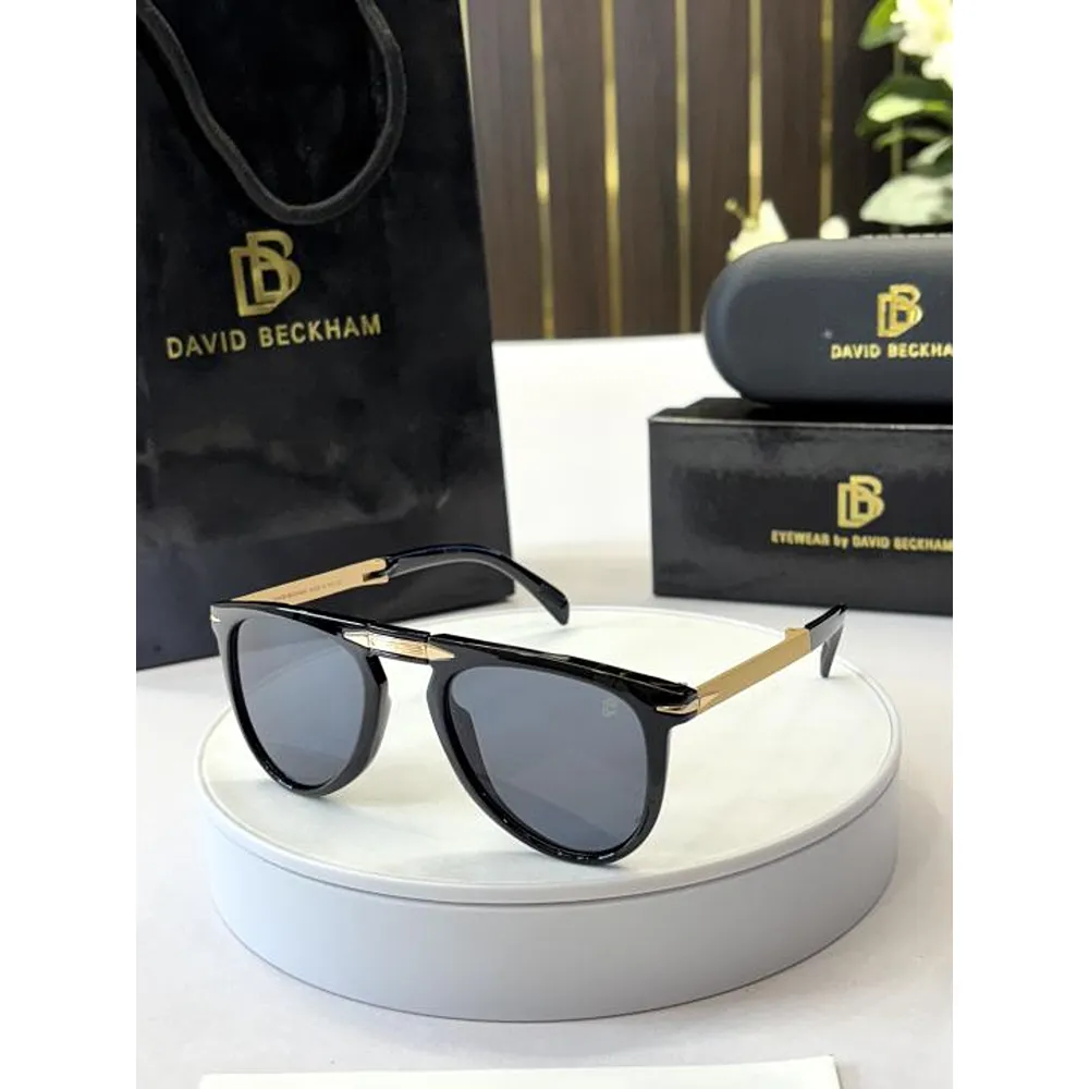 Stylish David Beckham Sunglasses Black Gold (SUP112)