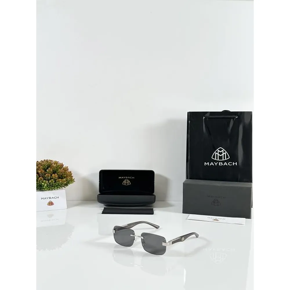 Trendy Maybach Sunglasses Silver Black (SUP192)