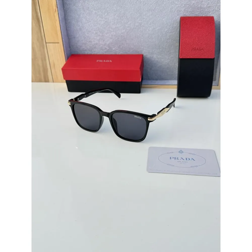 Trendy Prada Sunglasses Black Gold (SUP164)