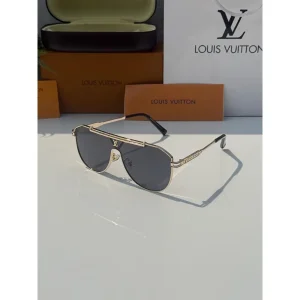 Premium Louis Vuitton Sunglasses Gold Black (SUP41)