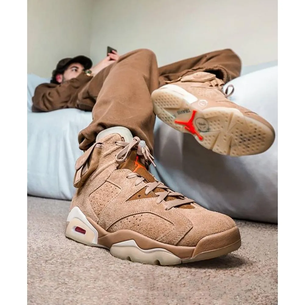 Comfortable Jordan Retro 6 Shoes British Khakhi For Men (SW414) - Image 2