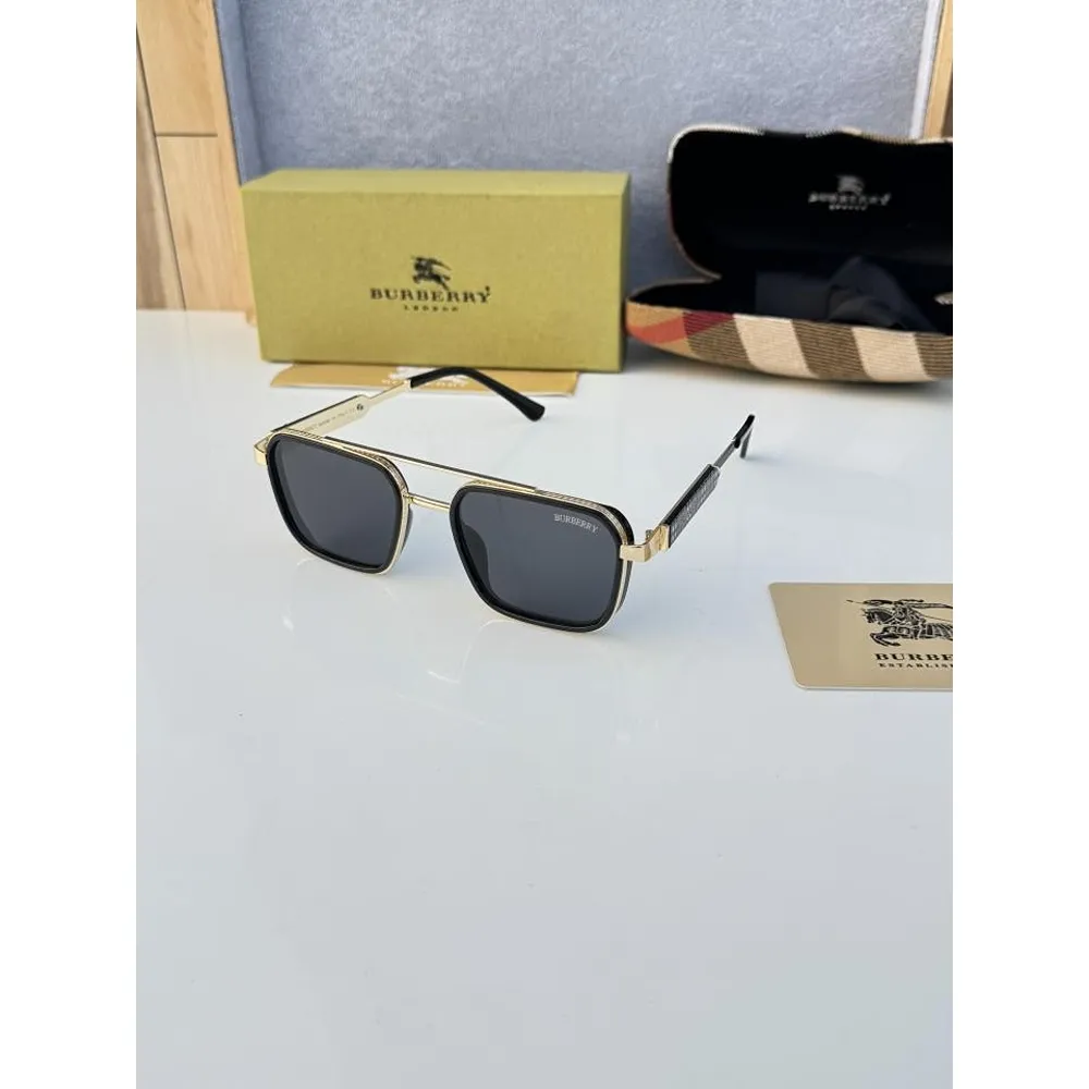 Stylish Burberry Sunglasses Gold Black (SUP133)