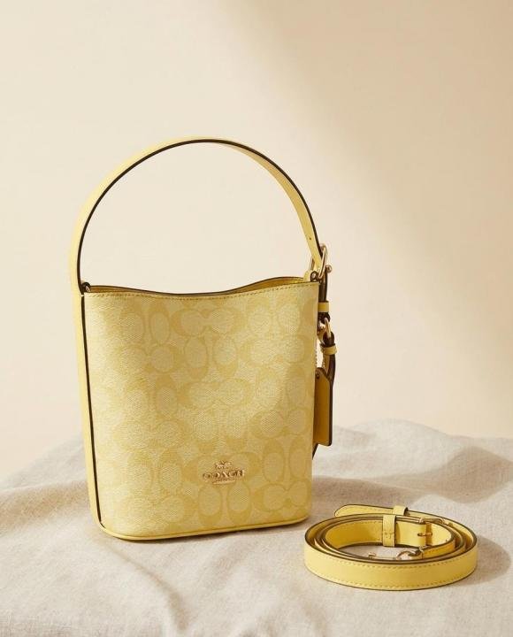 Luxurious Coach City Bucket Bag Signature Canvas With Og Box For Women (SW268) - Image 3