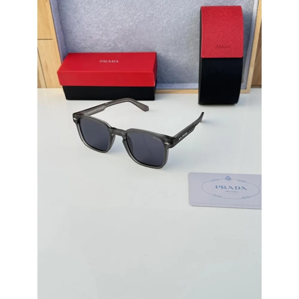 Trendy Prada Sunglasses Grey Black (SUP139)