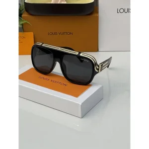 Luxury Louis Vuitton Sunglasses Gold Black (SUP219)