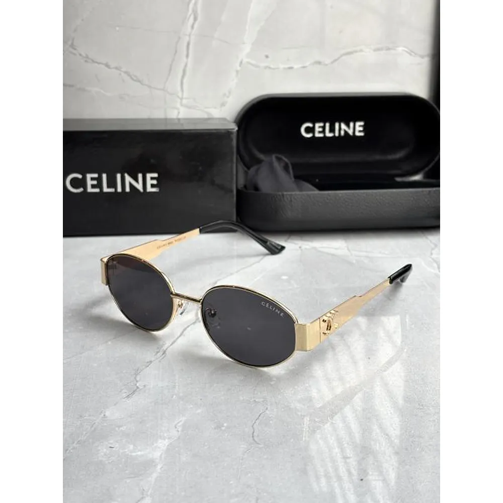 Luxurious Celine Sunglasses Gold Black (SUP145)