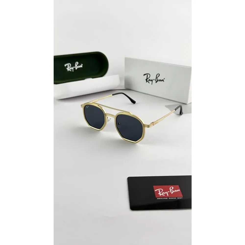 Luxurious Rayban Sunglasses Gold Black (SUP223)