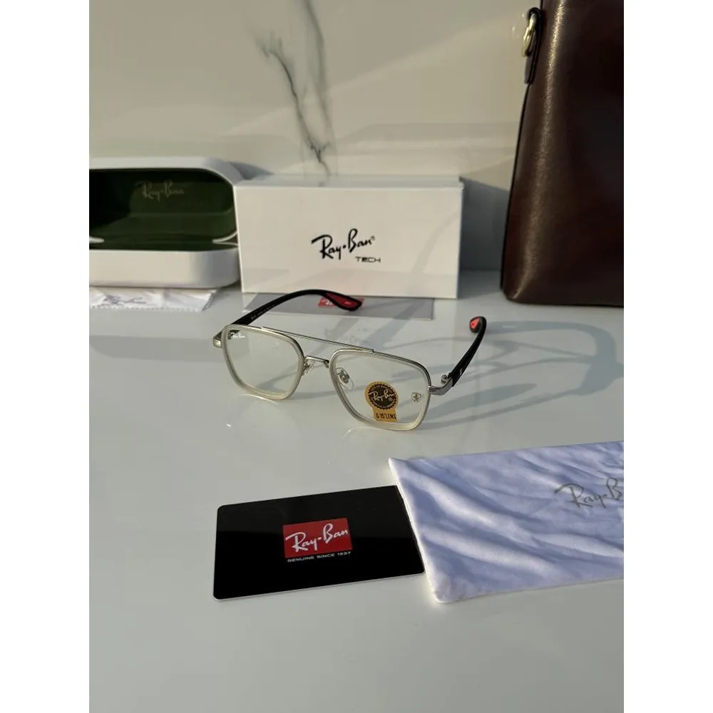 Stylish Rayban Sunglasses White Black Plano (SUP226)