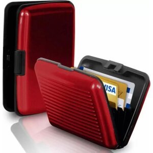 Aluminium Card Wallet 6 Card Holder (Set of 1)