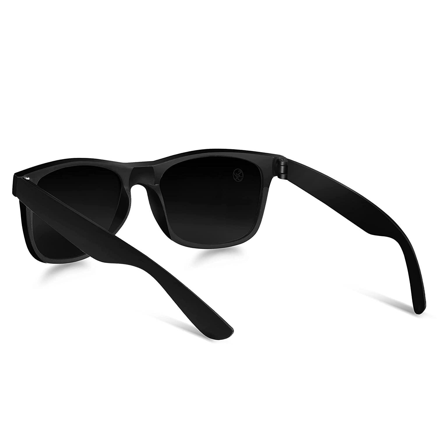 Combo of Balck and Square Black Sunglass Golden Touch - Image 3