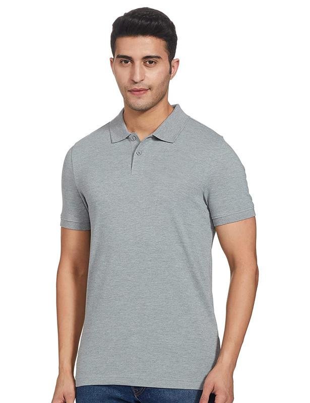 Polycotton Solid Half Sleeves Polo Neck T-Shirt