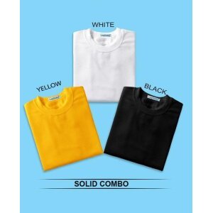 Tom Scott Cotton Solid Half Sleeves T-Shirt Pack Of 3