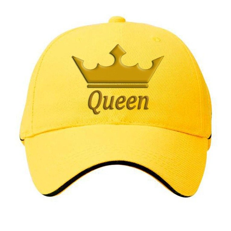 Classy Plain Printed Unisex Cap - Yellow (BHC-2263460)