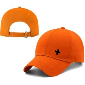 Classic Plain Printed Unisex Cap - Orange (BHC-2263560)