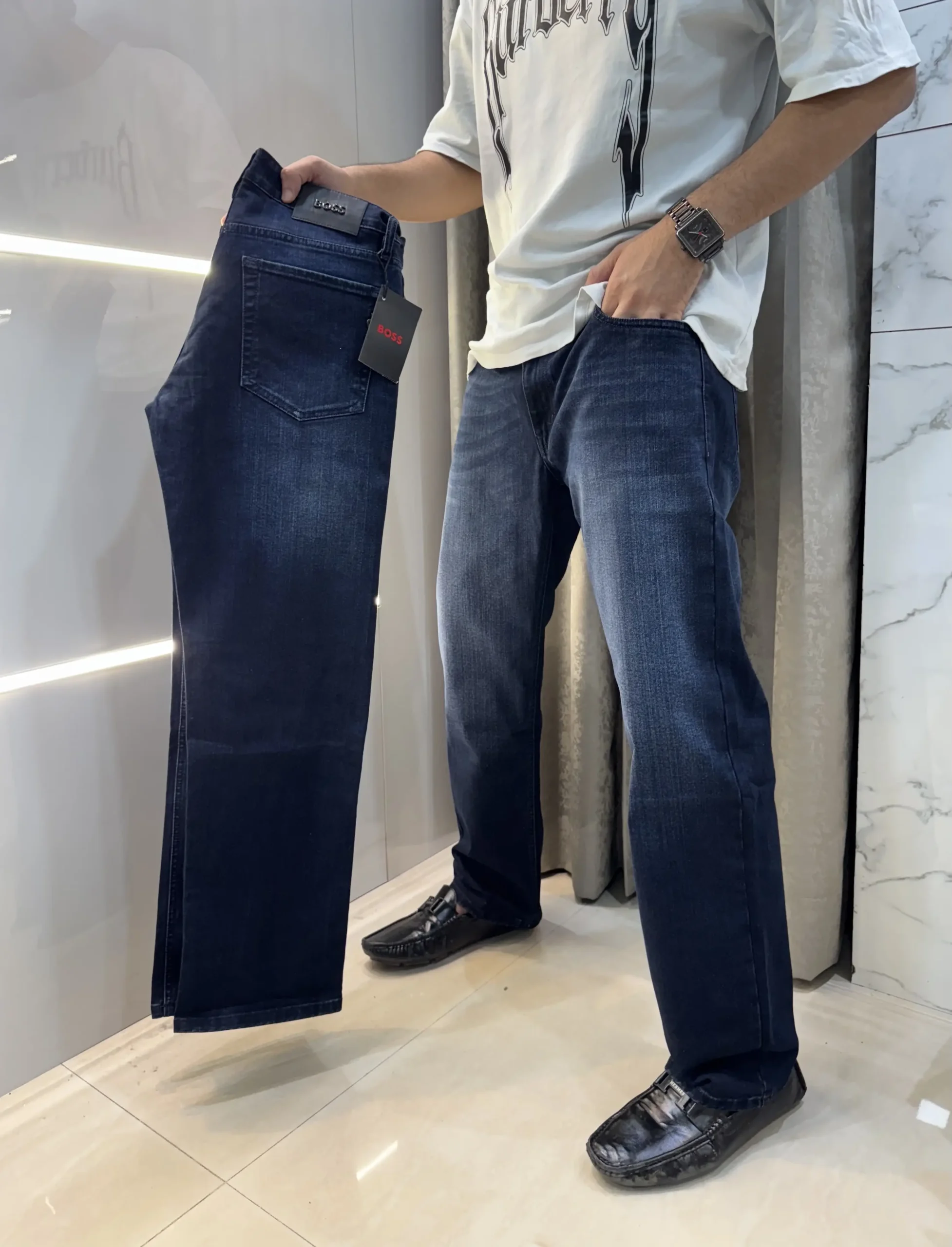 Premium Hugo Boss Straight Fit Denin For Men (BOT52) - Image 2